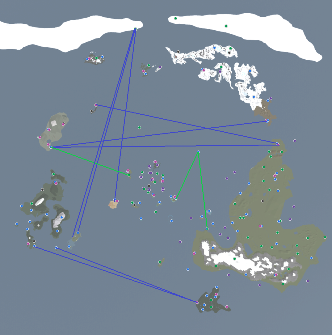 AeronauticaHelper v3.6 Supported Routes Map